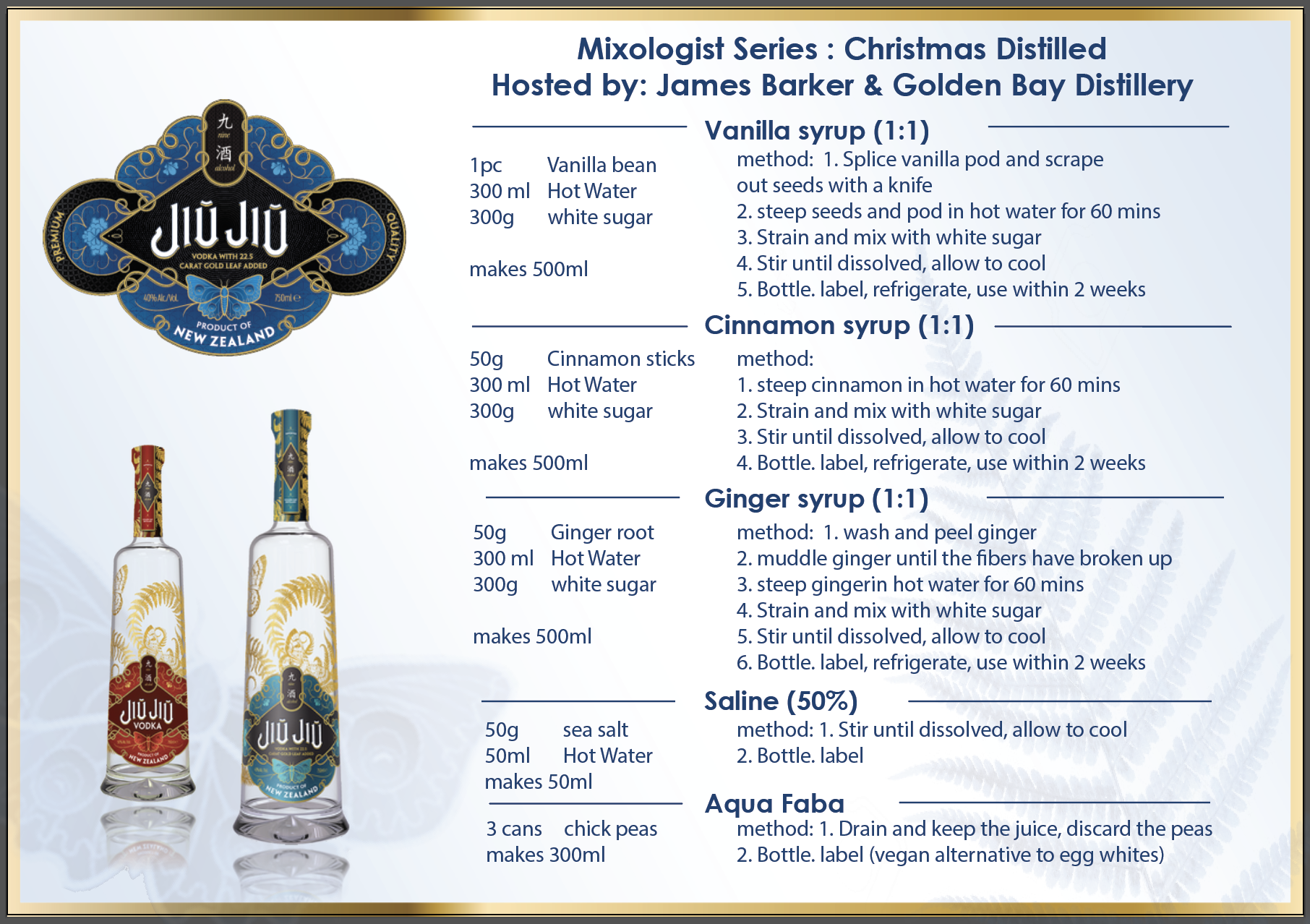 Mixologist series – Christmas cocktails distilled